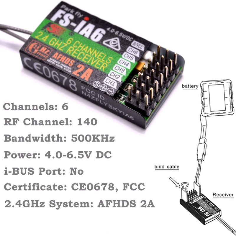Flysky FS-IA6 Ontvanger 6CH Du - Drone Battery Plate recensie en prijs