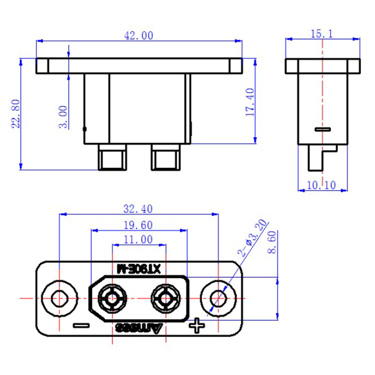 30PCSAmass Zwart XT90E-M Panel - Drone Battery Connector recensie en prijs