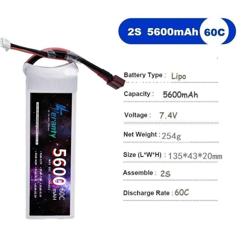 TERANTY 5600MAH 60C 2S 3S 4S 6 - Drone Battery 4S recensie en prijs