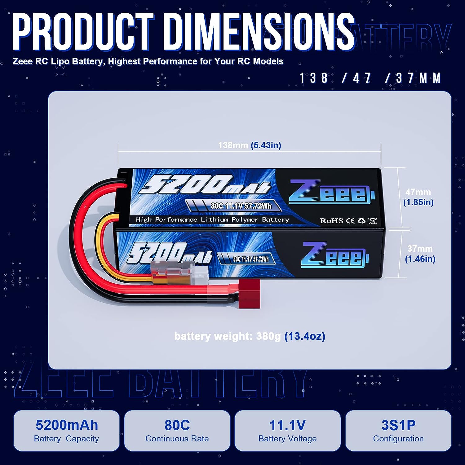 1/2pcs Zeee 3S 5200mAh Lipo Ba - Drone Battery 4S recensie en prijs